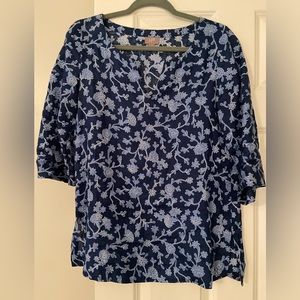 J. Jill printed linen tunic